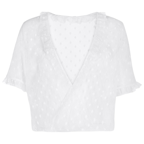 👚✨VENUS RUFFLE DETAIL MESH TOP - Picture 7 of 7